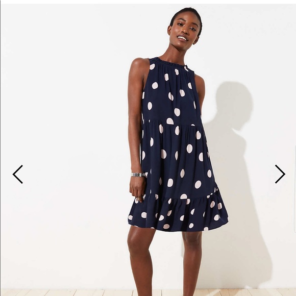 the loft polka dot dress